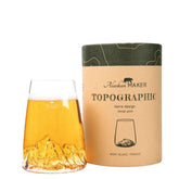 Alaskan Maker - Bicchiere long drink con topografia Monte Bianco, Trasparente